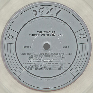 The Beatles – THIRTY WEEKS IN 1963 [Box edition] (Doxy Music DOY013) – label, side 2