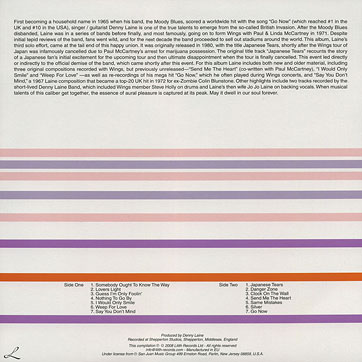 Denny Laine with Paul McCartney and friends - IN FLIGHT (Lilith Records LR148) – sleeve (var. 1), back side