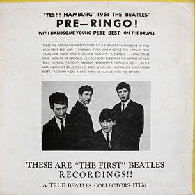 THE SAVAGE YOUNG BEATLES LP by Savage Records (yellow variant) – sleeve, back side