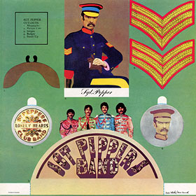 SGT. PEPPER'S LONELY HEARTS CLUB BAND (Parlophone PCS 7027) - one sided LP-size picture insert, front side