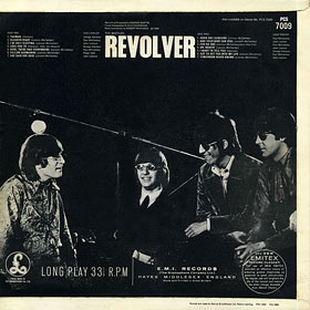 REVOLVER (Parlophone PCS 7009) – sleeve, back side