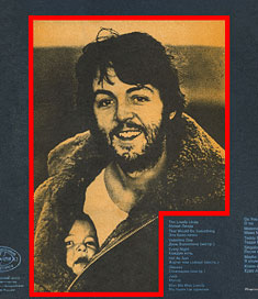 MCCARTNEY LP by Antrop (Russia) – shape of color background of the picture on var. 3 of back side of the sleeve (shown by red lines)