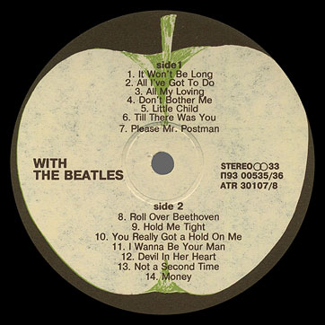 The Beatles − WITH THE BEATLES (Santa П93 00535) − label (var. 1), side 2