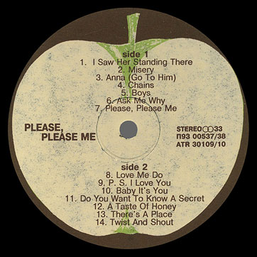 The Beatles − PLEASE PLEASE ME (Santa П93 00537) − label (var. 1), side 2