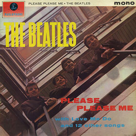 Original UK edition of PLEASE PLEASE ME LP by Parlophone − sleeve, front side