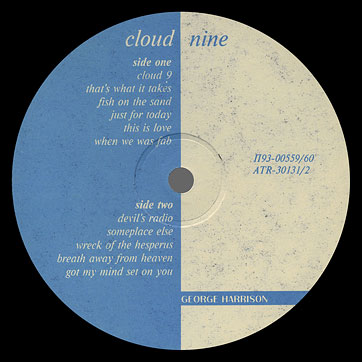 George Harrison - CLOUD NINE (Santa П93 00559) – label, side 2