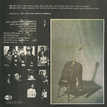 George Harrison - CLOUD NINE (Santa П93 00559) – sleeve, back side