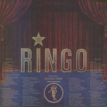 Ringo Starr - RINGO (Santa П93 00577) – sleeve, back side