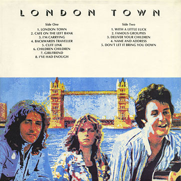 Paul McCartney and Wings - LONDON TOWN (Santa П93 00603.04) – sleeve, back side