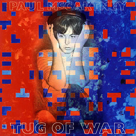 Original UK edition of TUG OF WAR LP – sleeve, front side