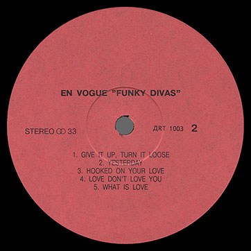 EN VOGUE – FUNKY DIVAS (Unknown label ДRT 1003) − этикетка (вар. 1), сторона 2