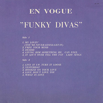 EN VOGUE – FUNKY DIVAS (Unknown label ДRT 1003) − обложка (вар. 1), оборотная сторона