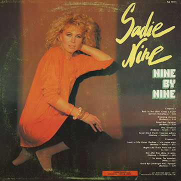 Sadie Nine – Nine By Nine (Русский диск РД 90191) – обложка (вар. 1), оборотная сторона