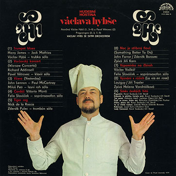 Vatslav Gibsh and his orchestra – Hudebnĺ hostina Václava Hybše (Supraphon 1113 2586) - sleeve (var. 1), back side