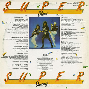 G.E.S. studio band – Super Oldies, Super Dancing (Amiga 8 56 314) - sleeve (var. 1), back side