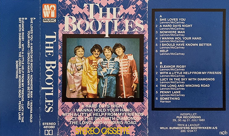 The Bootles – The Bootles (Balkanton BTA 10943) – the insert for the compact cassette of The Bootles (MOWI Music 481080), released in Denmark in 1980