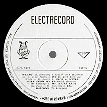 Unknown artist – Noi Șlagǎre Engleze or Hit Parade 2 (Electrecord EDE 0447) – label (var. white-3), side 2