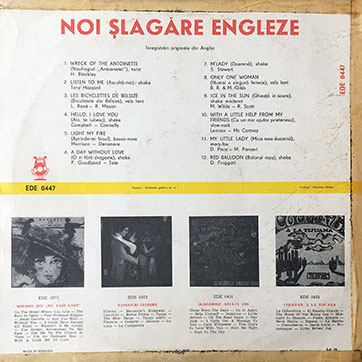 Unknown artist – Noi Șlagǎre Engleze or Hit Parade 2 (Electrecord EDE 0447) - sleeve (var. 1), back side (var. A)