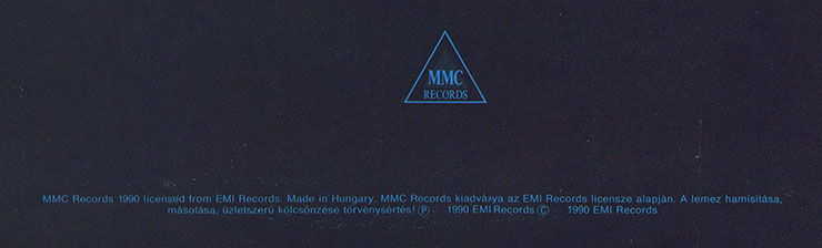 Paul McCartney – Tripping The Live Fantastic – Highlights! (MMC Records PL MMC 9101) - sleeve (var. 1), back side – fragment (central lower part)