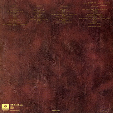 The Beatles - LOVE SONGS 2LP (Parlophone PCSP 721) – gatefold cover, back side