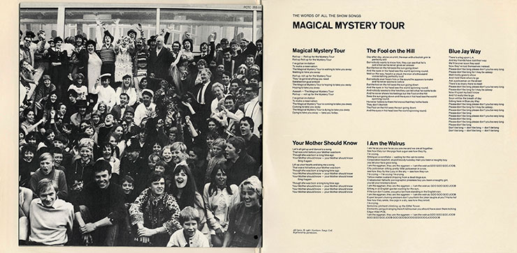 The Beatles - Magical Mystery Tour (Parlophone PCTC 255), yellow vinyl – gatefold cover inside with booklet (page 24)