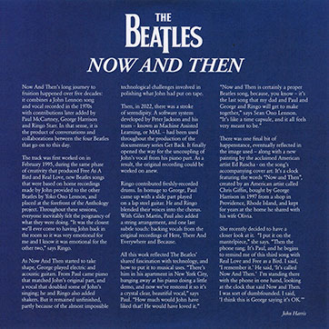 The Beatles – Now And Then / Love Me Do (Apple 0602448145864) – insert, front side