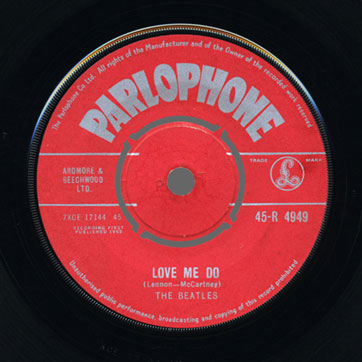 The Beatles – Love Me Do / P.S. I Love You (Parlophone 45-R 4949) – label (var. 1B), side A