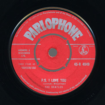 The Beatles – Love Me Do / P.S. I Love You (Parlophone 45-R 4949) – label (var. 1B), side B