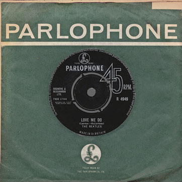 The Beatles – Love Me Do / P.S. I Love You (Parlophone 45-R 4949) – single (var. 3) in sleeve (type 1D), front side