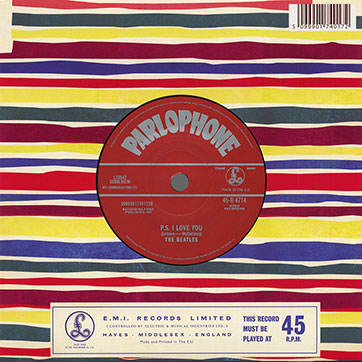 The Beatles – Love Me Do / P.S. I Love You (Parlophone 5099901740172) – single in sleeve, back side