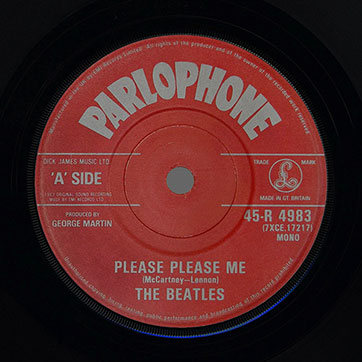 The Beatles – Please Please Me / Ask Me Why (Parlophone 45-R 4983) – label (solid center), side A