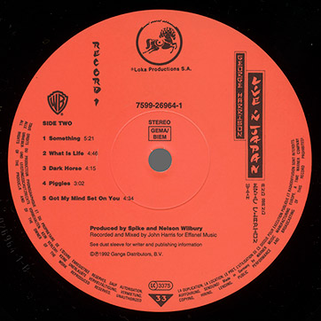 George Harrison - Live In Japan (Dark Horse / Warner Bros. 7599-26964-1) – label of record 1, side 2