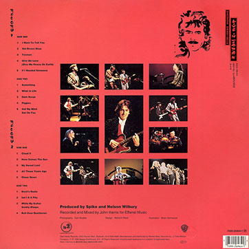 George Harrison - Live In Japan (Dark Horse / Warner Bros. 7599-26964-1) – cover, back side