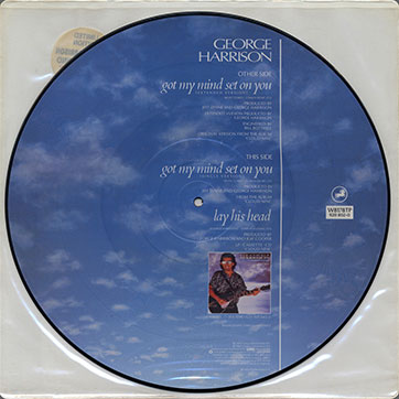 George Harrison - Got My Mind Set On You (Extended Version) (Dark Horse W 8178TP) – picture disc in the outer plastic bag, back side