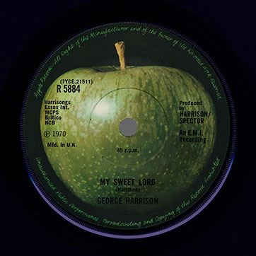 George Harrison - Got My Mind Set On You / Lay His Head (Dark Horse W8178 / 928 178-7) – label (var. solid), side 1