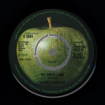 George Harrison - Got My Mind Set On You / Lay His Head (Dark Horse W8178 / 928 178-7) – label (var. push-out), side 1