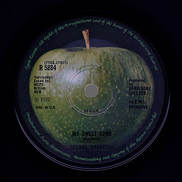 George Harrison - Got My Mind Set On You / Lay His Head (Dark Horse W8178 / 928 178-7) – label (var. PYE), side 1