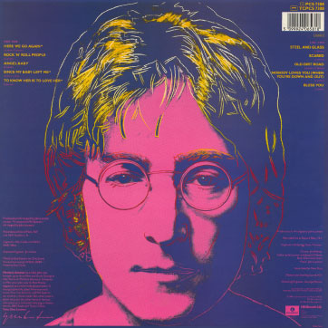 John Lennon - Menlove Ave. (Parlophone PCS 7308) − cover, back side