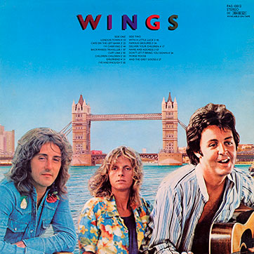 Paul McCartney and Wings - LONDON TOWN (Parlophone PAS 10012) – cover, back side