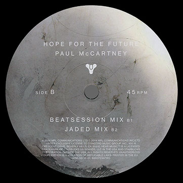 Paul McCartney – Hope For The Future (Hear Music HRM-36718-01) – label, side B