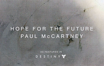 Paul McCartney – Hope For The Future (Hear Music HRM-36718-01) – card with code for free MP3 download of the tracks, front side