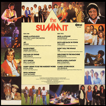 THE SUMMIT LP by Various Artists (K-tel International NE 1067) – sleeve, back side