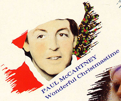 NOW — THE CHRISTMAS ALBUM LP by Various Artists (EMI/Virgin NOX 1) – fragment showing picture by Paul McCartney from front cover