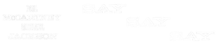 Paul McCartney, Michael Jackson – Say Say Say (2015 Remix) // Say Say Say (Instrumental) (Hear Music HRM-38269-01) − logo