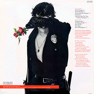 Ringo Starr - STOP AND SMELL THE ROSES (RCA, RCA LP 6022) - cover, back side