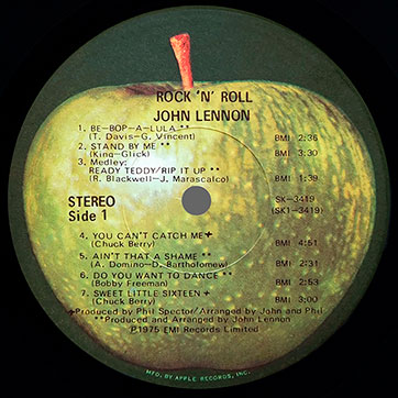 John Lennon / Plastic Ono Band - Shaved Fish (Apple SW-3421), Winchester − label, side 1