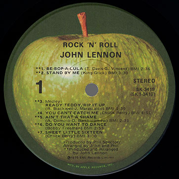 John Lennon / Plastic Ono Band - Shaved Fish (Apple SW-3421), Winchester − label, side 1