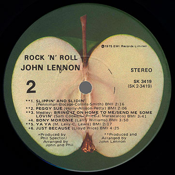 John Lennon / Plastic Ono Band - Shaved Fish (Apple SW-3421), Winchester − label, side 2