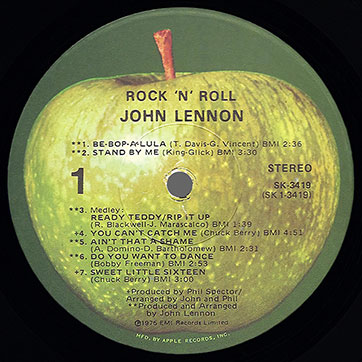 John Lennon / Plastic Ono Band - Shaved Fish (Apple SW-3421), Winchester − label, side 1