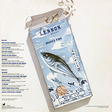 John Lennon / Plastic Ono Band - Shaved Fish (Apple SW-3421) − cover, back side
